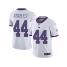 Men's Nike New York Giants #44 Mark Herzlich Limited White Rush NFL Jersey