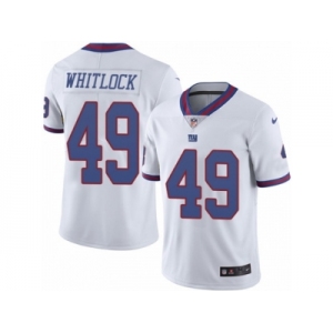 Men's Nike New York Giants #49 Nikita Whitlock Limited White Rush NFL Jersey