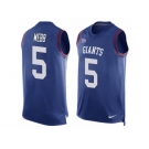 Men's Nike New York Giants #5 Davis Webb Limited Royal Blue Player Name & Number Tank Top NFL Jersey