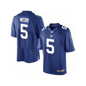 Men's Nike New York Giants #5 Davis Webb Limited Royal Blue Team Color NFL Jersey