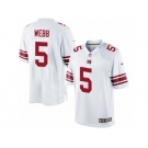 Men's Nike New York Giants #5 Davis Webb Limited White NFL Jersey