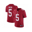 Men's Nike New York Giants #5 Davis Webb Vapor Untouchable Limited Red Alternate NFL Jersey