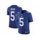 Men's Nike New York Giants #5 Davis Webb Vapor Untouchable Limited Royal Blue Team Color NFL Jersey