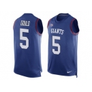 Men's Nike New York Giants #5 Robbie Gould Limited Royal Blue Player Name & Number Tank Top NFL Jersey