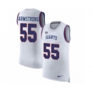 Men's Nike New York Giants #55 Ray-Ray Armstrong White Rush Player Name & Number Tank Top NFL Jersey