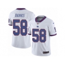 Men's Nike New York Giants #58 Carl Banks Limited White Rush NFL Jersey