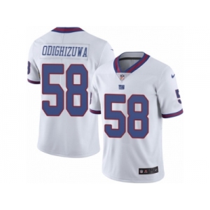 Men's Nike New York Giants #58 Owa Odighizuwa Limited White Rush NFL Jersey