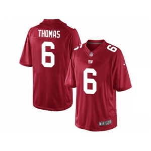 Men's Nike New York Giants #6 Logan Thomas Limited Red Alternate NFL Jersey