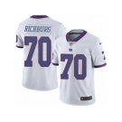 Men's Nike New York Giants #70 Weston Richburg Limited White Rush NFL Jersey