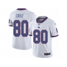 Men's Nike New York Giants #80 Victor Cruz Limited White Rush NFL Jersey