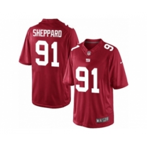 Men's Nike New York Giants #91 Kelvin Sheppard Limited Red Alternate NFL Jersey