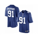 Men's Nike New York Giants #91 Kelvin Sheppard Limited Royal Blue Team Color NFL Jersey