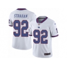 Men's Nike New York Giants #92 Michael Strahan Limited White Rush NFL Jersey