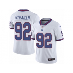 Men's Nike New York Giants #92 Michael Strahan Limited White Rush NFL Jersey