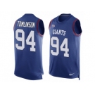 Men's Nike New York Giants #94 Dalvin Tomlinson Limited Royal Blue Player Name & Number Tank Top NFL Jersey