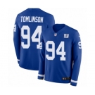 Men's Nike New York Giants #94 Dalvin Tomlinson Limited Royal Blue Therma Long Sleeve NFL Jersey