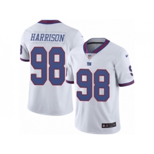 Men's Nike New York Giants #98 Damon Harrison Limited White Rush NFL Jersey