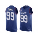 Men's Nike New York Giants #99 Robert Thomas Limited Royal Blue Player Name & Number Tank Top NFL Jersey