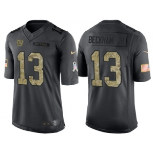 Nike New York Giants #13 Odell Beckham Jr Men's Stitched Black NFL Salute to Service Limited Jerseys