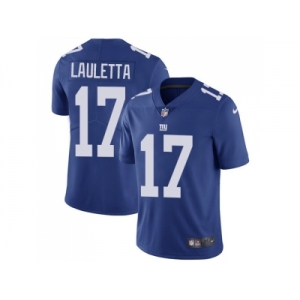 Nike New York Giants #17 Kyle Lauletta Royal Blue Team Color Men Stitched NFL Vapor Untouchable Limited Jersey