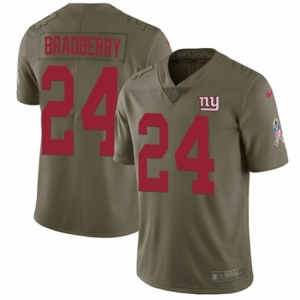 Nike New York Giants #24 James Bradberry Olive Men's Stitched NFL Limited 2017 Salute To Service Jersey