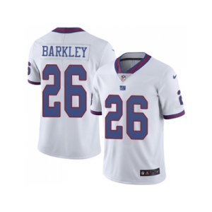 Nike New York Giants #26 Saquon Barkley White Men Stitched NFL Limited Rush Jersey