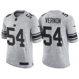 Nike New York Giants #54 Olivier Vernon 2016 Gridiron Gray II Men's NFL Limited Jersey