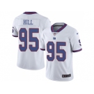 Nike New York Giants #95 B.J. Hill White Men Stitched NFL Limited Rush Jersey