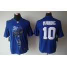 nike nfl jerseys new york giants #10 manning blue[helmet tri-blend limited]