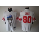 nike nfl jerseys new york giants #80 cruz white[helmet tri-blend limited]