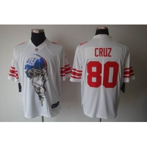 nike nfl jerseys new york giants #80 cruz white[helmet tri-blend limited]
