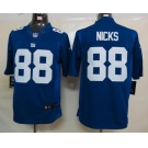 nike nfl jerseys new york giants #88 nicks blue[nike limited]