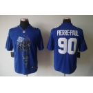 nike nfl jerseys new york giants #90 pierre-paul blue[helmet tri-blend limited]