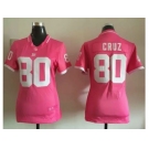 2015 Women Nike New York Giants #80 Victor Cruz Pink Jerseys