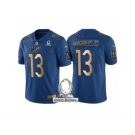 Women New York Giants #13 Odell Beckham Jr NFC 2017 Pro Bowl Blue Gold Limited Jersey