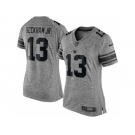 Women Nike New York Giants #13 Odell Beckham Jr Gray Stitched Gridiron