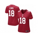 Women Nike New York Giants #18 Roger Lewis Game Red Alternate NFL Jersey