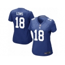 Women Nike New York Giants #18 Roger Lewis Game Royal Blue Team Color NFL Jersey