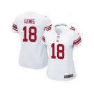 Women Nike New York Giants #18 Roger Lewis Game White NFL Jersey