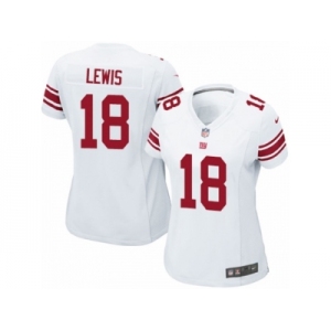 Women Nike New York Giants #18 Roger Lewis Game White NFL Jersey