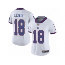 Women Nike New York Giants #18 Roger Lewis Limited White Rush Vapor Untouchable NFL Jersey