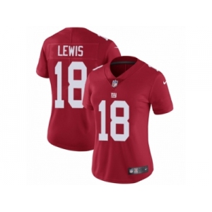 Women Nike New York Giants #18 Roger Lewis Red Alternate Vapor Untouchable Limited Player NFL Jersey