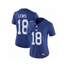 Women Nike New York Giants #18 Roger Lewis Royal Blue Team Color Vapor Untouchable Limited Player NFL Jersey