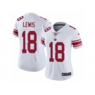 Women Nike New York Giants #18 Roger Lewis White Vapor Untouchable Limited Player NFL Jersey