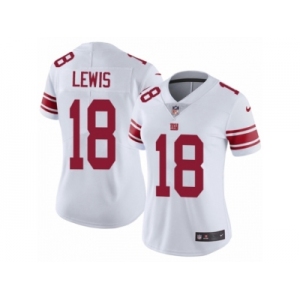 Women Nike New York Giants #18 Roger Lewis White Vapor Untouchable Limited Player NFL Jersey