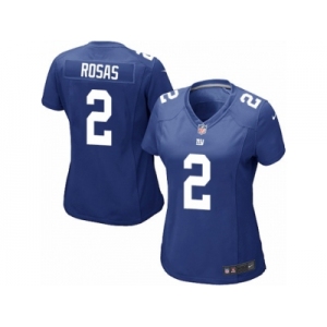 Women Nike New York Giants #2 Aldrick Rosas Game Royal Blue Team Color NFL Jersey