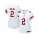 Women Nike New York Giants #2 Aldrick Rosas Game White NFL Jersey