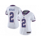 Women Nike New York Giants #2 Aldrick Rosas Limited White Rush Vapor Untouchable NFL Jersey