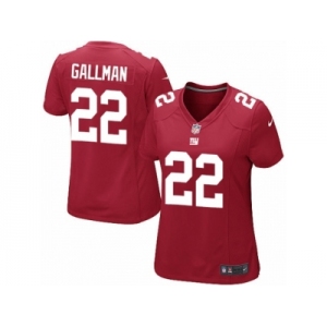 Women Nike New York Giants #22 Wayne Gallman Game Red Alternate NFL Jersey