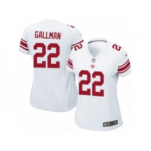 Women Nike New York Giants #22 Wayne Gallman Game White NFL Jersey